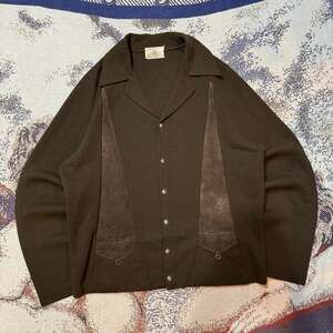 Vintage Styled By Trent Western Suede Accent Cardigan Sweater